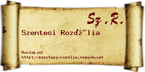 Szentesi Rozália névjegykártya