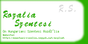 rozalia szentesi business card